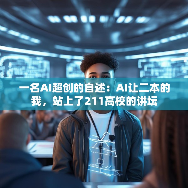 一名AI超创的自述：AI让二本的我，站上了211高校的讲坛