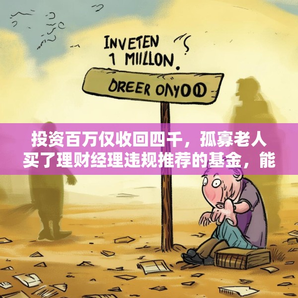 投资百万仅收回四千，孤寡老人买了理财经理违规推荐的基金，能获赔吗？