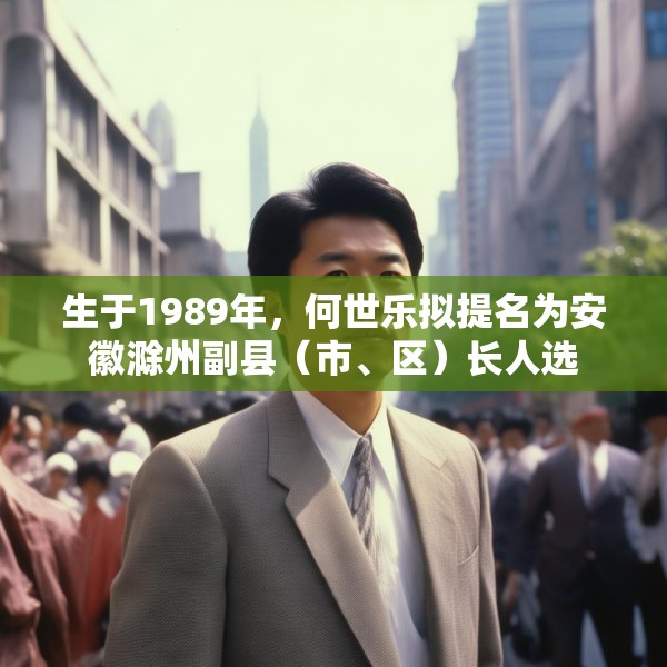 生于1989年，何世乐拟提名为安徽滁州副县（市、区）长人选