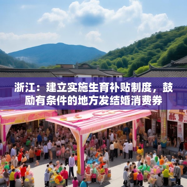 浙江：建立实施生育补贴制度，鼓励有条件的地方发结婚消费券