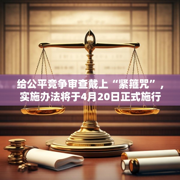 给公平竞争审查戴上“紧箍咒”，实施办法将于4月20日正式施行
