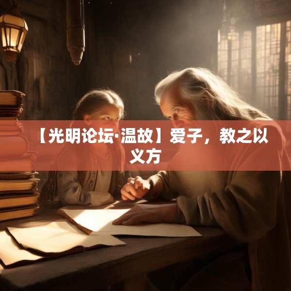 【光明论坛·温故】爱子，教之以义方