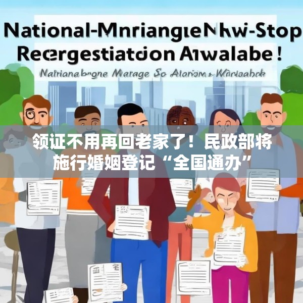 领证不用再回老家了！民政部将施行婚姻登记“全国通办”