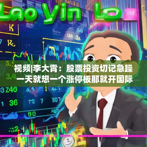 视频|李大霄：股票投资切记急躁 一天就想一个涨停板那就开国际玩笑了