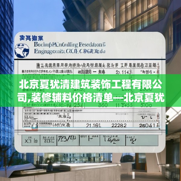 北京夏犹清建筑装饰工程有限公司,装修辅料价格清单—北京夏犹清建筑装饰工程有限公司261.a137b138c141fgy.148fghfd