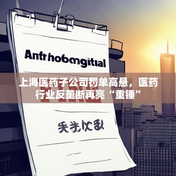 上海医药子公司罚单高悬，医药行业反垄断再亮“重锤”