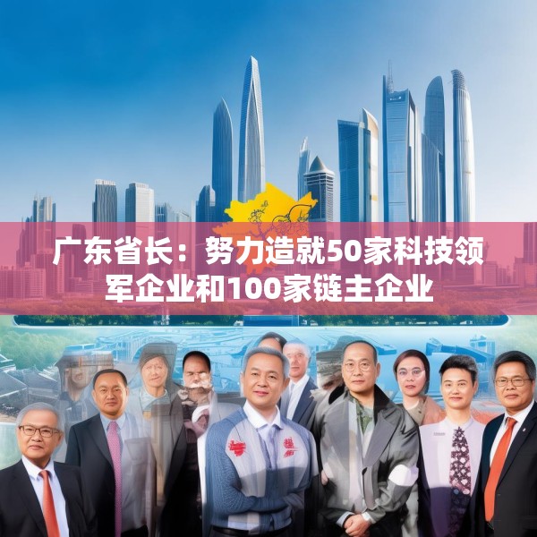广东省长：努力造就50家科技领军企业和100家链主企业