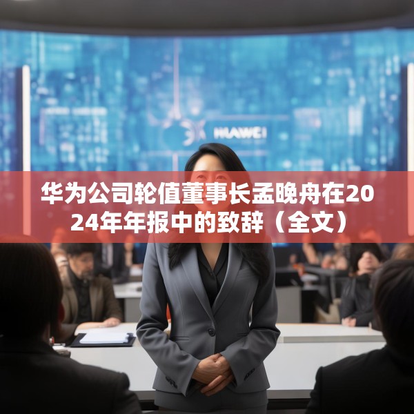 华为公司轮值董事长孟晚舟在2024年年报中的致辞（全文）