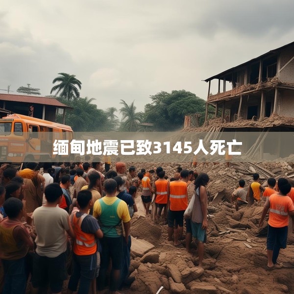 缅甸地震已致3145人死亡