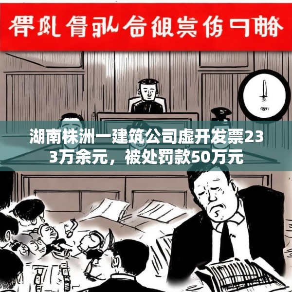 湖南株洲一建筑公司虚开发票233万余元，被处罚款50万元