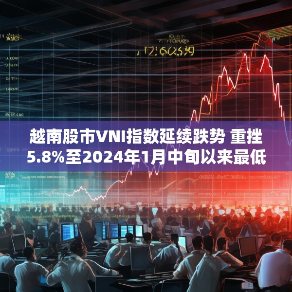 越南股市VNI指数延续跌势 重挫5.8%至2024年1月中旬以来最低