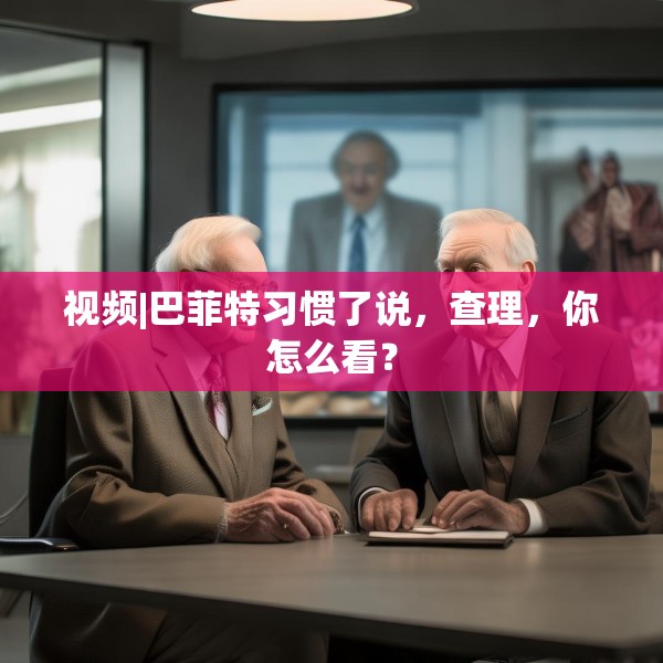 视频|巴菲特习惯了说，查理，你怎么看？