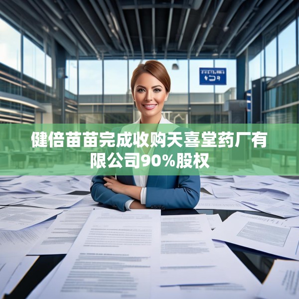 健倍苗苗完成收购天喜堂药厂有限公司90%股权