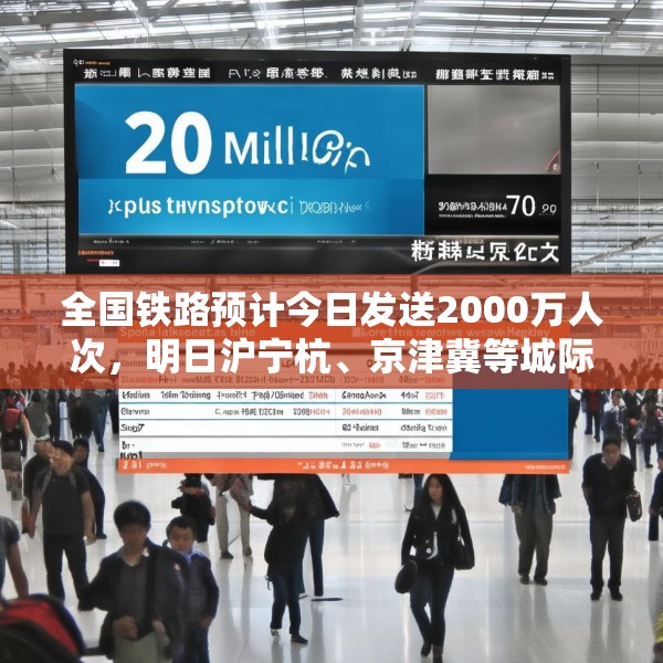 全国铁路预计今日发送2000万人次，明日沪宁杭、京津冀等城际列车余票充足