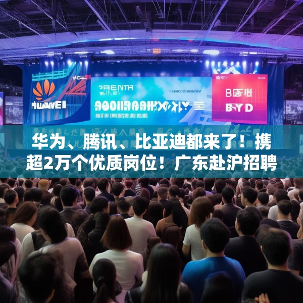 华为、腾讯、比亚迪都来了！携超2万个优质岗位！广东赴沪招聘诚意十足
