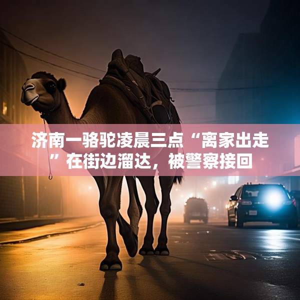 济南一骆驼凌晨三点“离家出走”在街边溜达，被警察接回