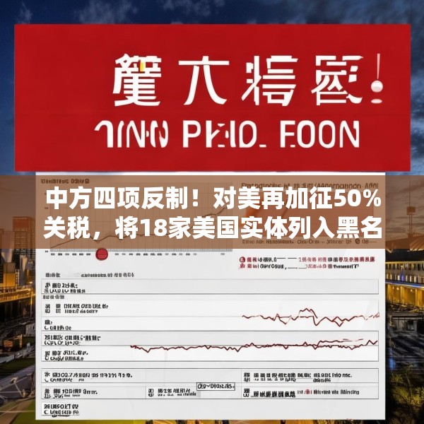 中方四项反制！对美再加征50%关税，将18家美国实体列入黑名单