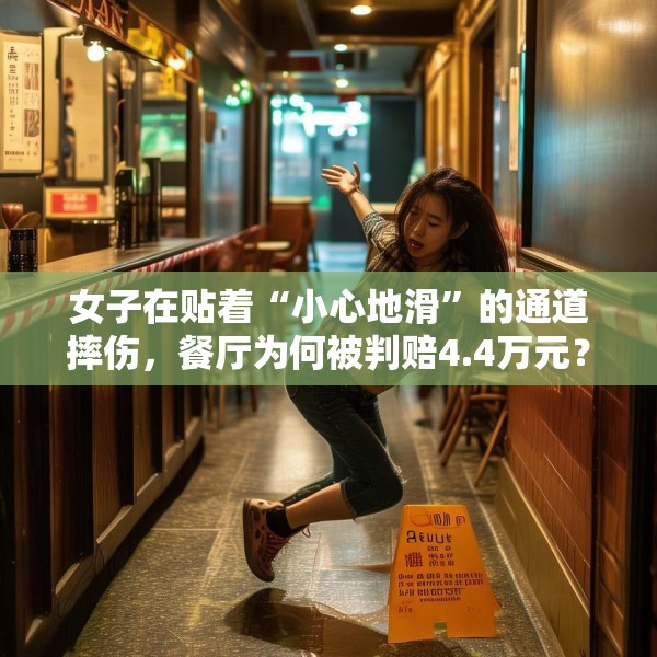 女子在贴着“小心地滑”的通道摔伤，餐厅为何被判赔4.4万元？