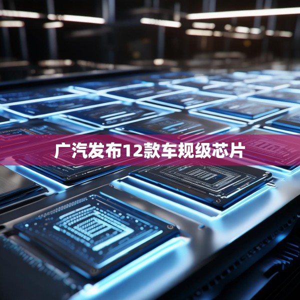 广汽发布12款车规级芯片