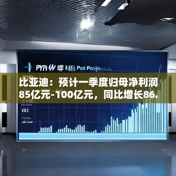 比亚迪：预计一季度归母净利润85亿元-100亿元，同比增长86.04%-118.88%