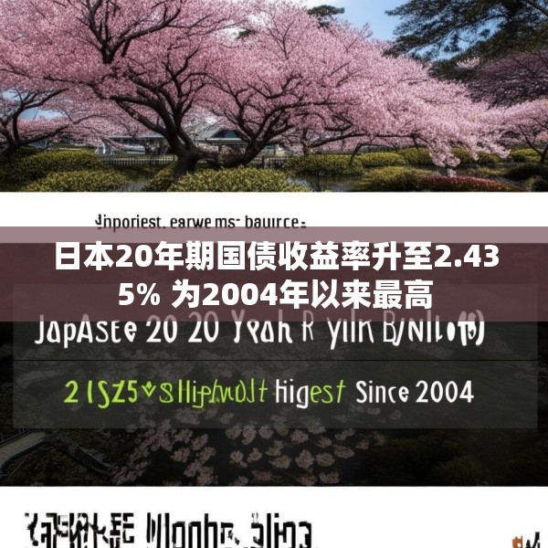 日本20年期国债收益率升至2.435% 为2004年以来最高