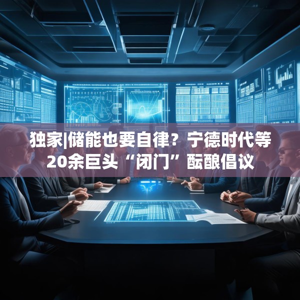 独家|储能也要自律？宁德时代等20余巨头“闭门”酝酿倡议
