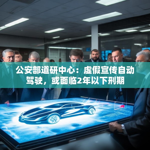 公安部道研中心：虚假宣传自动驾驶，或面临2年以下刑期