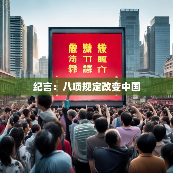 纪言：八项规定改变中国