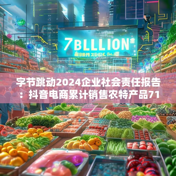 字节跳动2024企业社会责任报告：抖音电商累计销售农特产品71亿单
