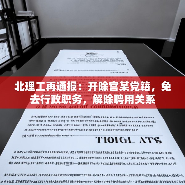 北理工再通报：开除宫某党籍，免去行政职务，解除聘用关系