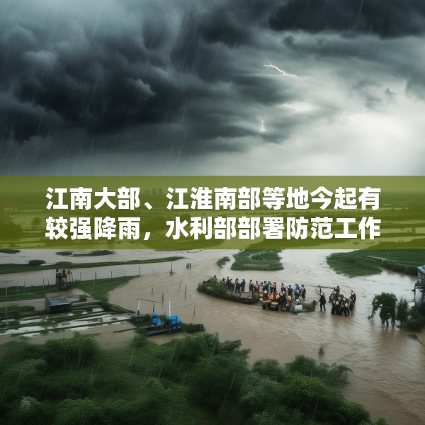江南大部、江淮南部等地今起有较强降雨，水利部部署防范工作