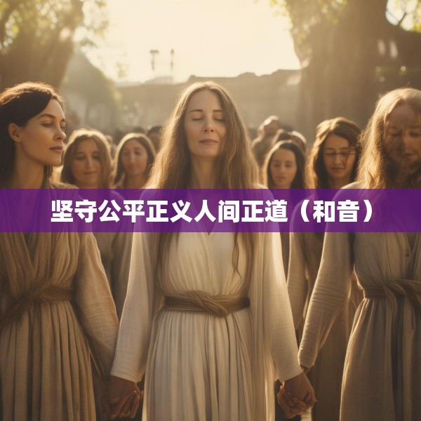 坚守公平正义人间正道（和音）