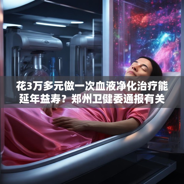 花3万多元做一次血液净化治疗能延年益寿？郑州卫健委通报有关查处情况
