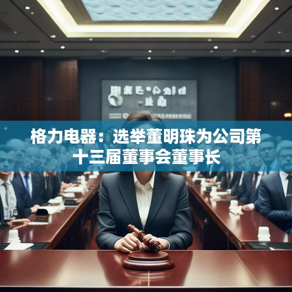 格力电器：选举董明珠为公司第十三届董事会董事长