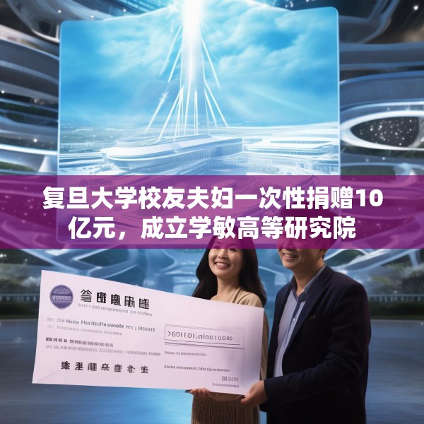 复旦大学校友夫妇一次性捐赠10亿元，成立学敏高等研究院