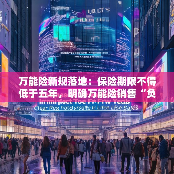 万能险新规落地：保险期限不得低于五年，明确万能险销售“负面清单”