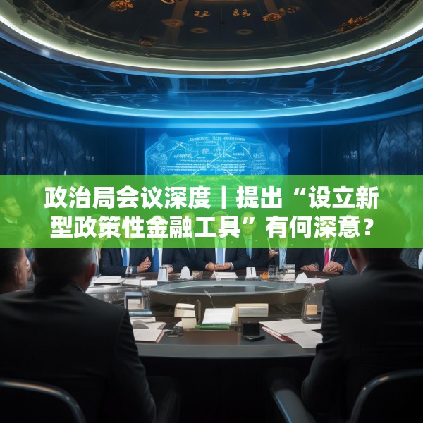 政治局会议深度｜提出“设立新型政策性金融工具”有何深意？
