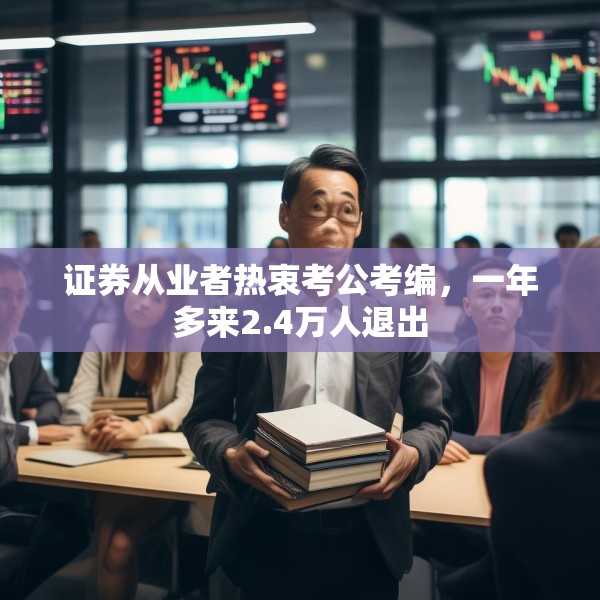 证券从业者热衷考公考编，一年多来2.4万人退出