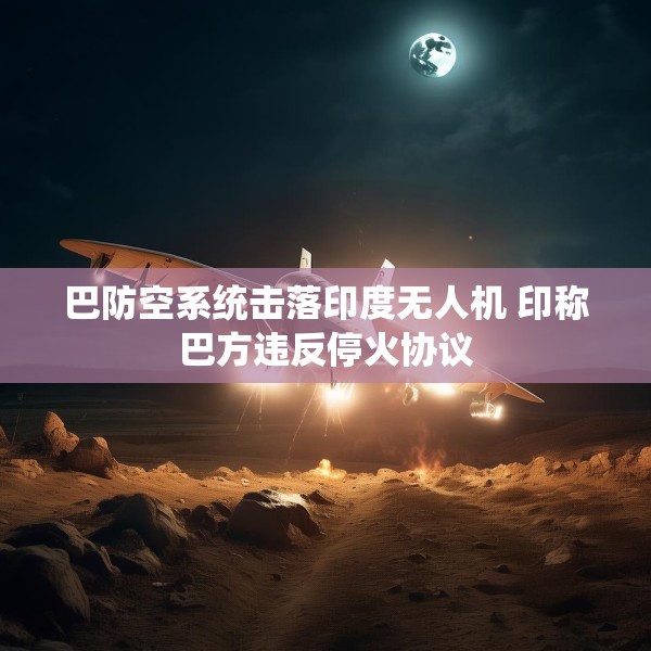 巴防空系统击落印度无人机 印称巴方违反停火协议