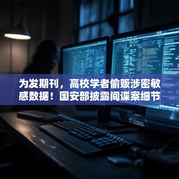 为发期刊，高校学者偷贩涉密敏感数据！国安部披露间谍案细节