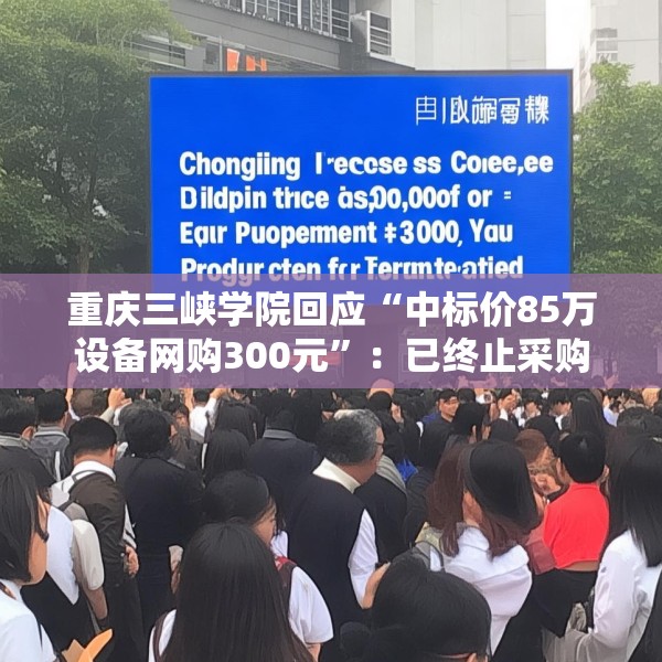 重庆三峡学院回应“中标价85万设备网购300元”：已终止采购