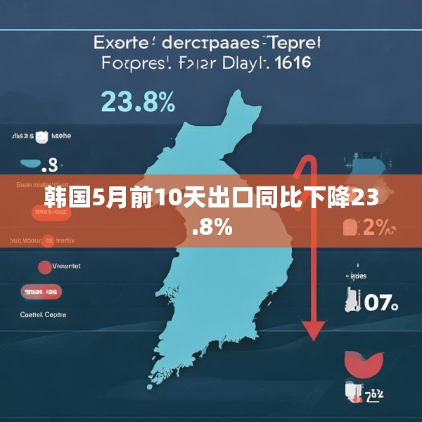 韩国5月前10天出口同比下降23.8%