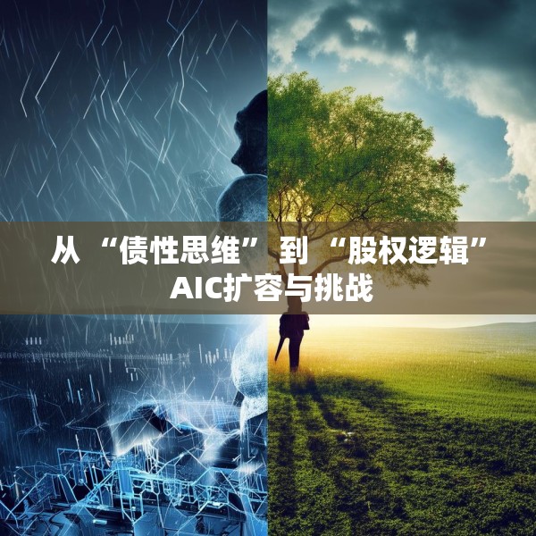从 “债性思维” 到 “股权逻辑” AIC扩容与挑战