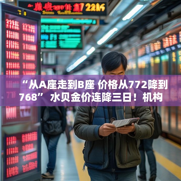 “从A座走到B座 价格从772降到768” 水贝金价连降三日！机构调整预期