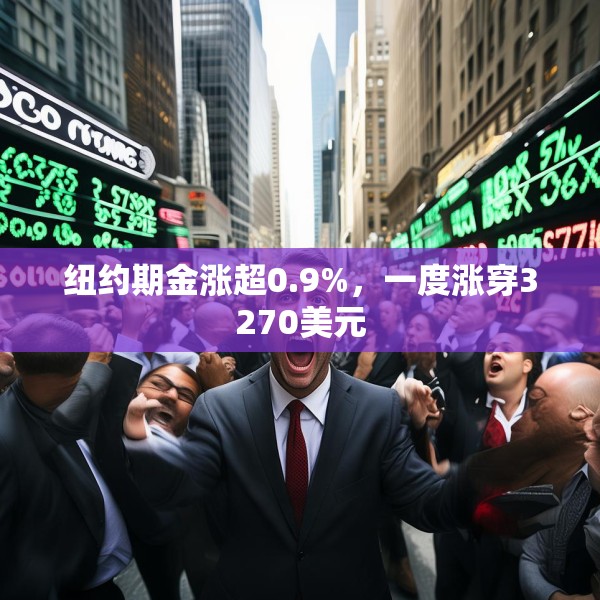 纽约期金涨超0.9%，一度涨穿3270美元
