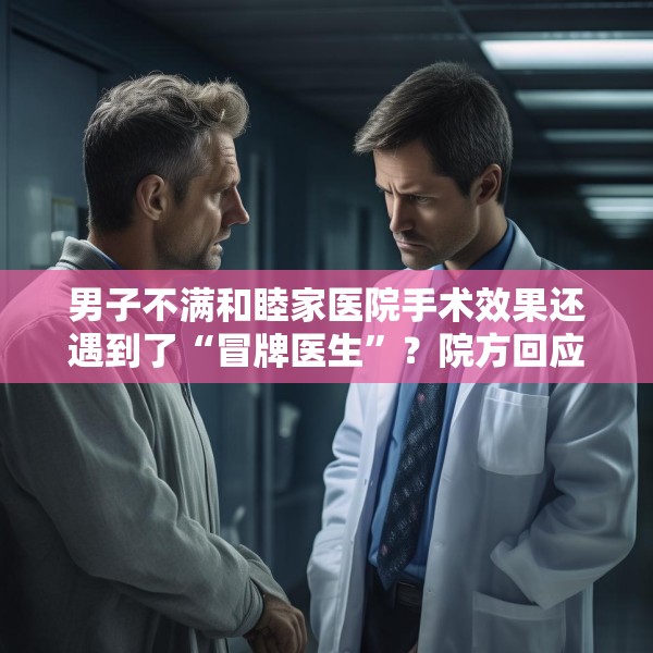 男子不满和睦家医院手术效果还遇到了“冒牌医生”？院方回应