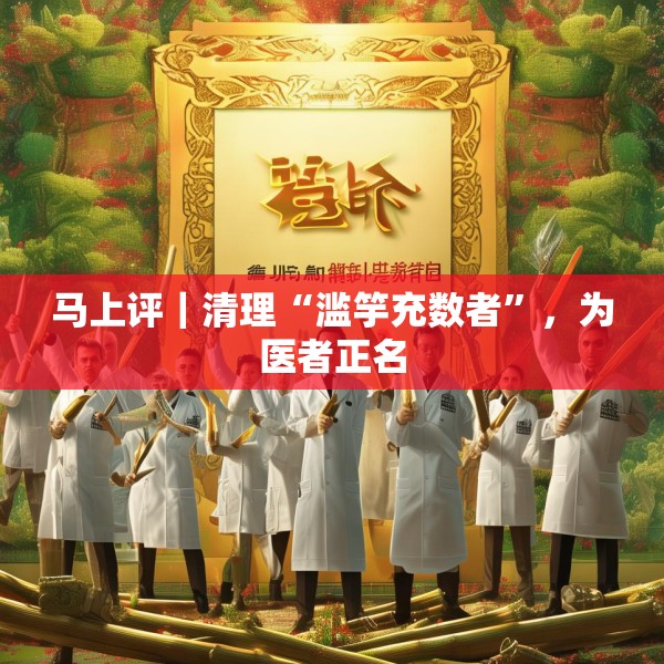 马上评｜清理“滥竽充数者”，为医者正名