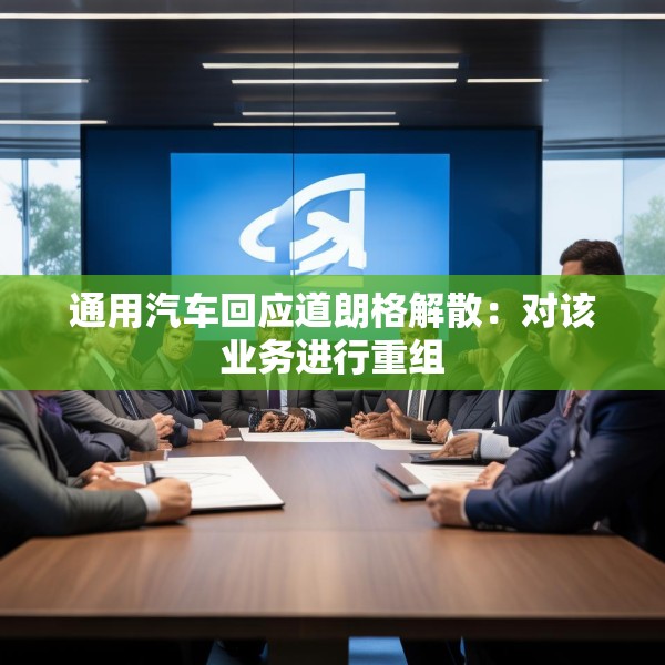 通用汽车回应道朗格解散：对该业务进行重组