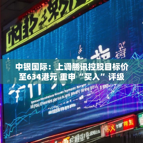 中银国际：上调腾讯控股目标价至634港元 重申“买入”评级