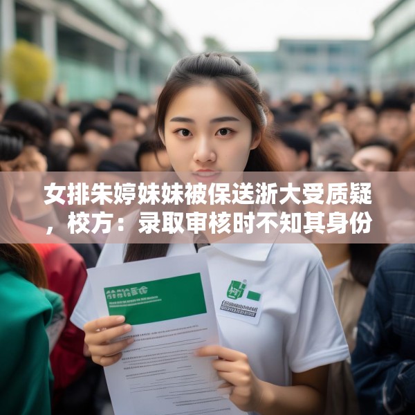 女排朱婷妹妹被保送浙大受质疑，校方：录取审核时不知其身份